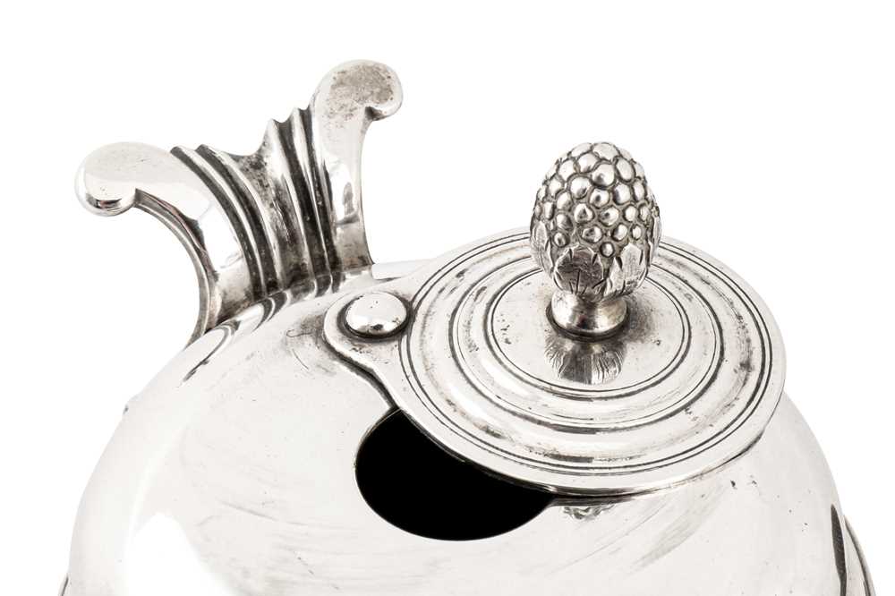 A graduated pair of late 18th century French provincial silver chocolate pots, Strasbourg circa 1785 - Image 5 of 7