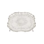 A George V sterling silver salver, Birmingham 1927 by Barker Bros