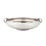 A large mid-20th century Danish sterling silver fruit bowl, Copenhagen circa 1960 by Georg Jensen