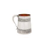 An early 19th century Chinese export silver mug, Canton circa 1820 mark of WE WE WC