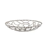 An Elizabeth II contemporary sterling silver fruit bowl, London 1997 by Peter Morton Browne