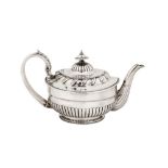 A George III sterling silver teapot, London 1805 by Daniel Pontifex