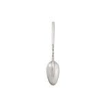 A George I sterling silver marrow scoop spoon, London 1725 by I.H for John Holland