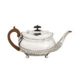 A George III sterling silver teapot, London 1808 by Thomas Wallis II