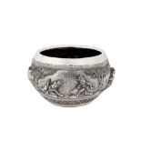 An early 20th century Anglo – Indian silver bowl, Lucknow circa 1920