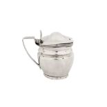 A George III sterling silver mustard pot, London 1804 by William Hunter II