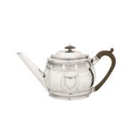 A George III sterling silver teapot, London 1800 by Solomon Hougham
