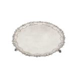 A George III sterling silver salver, London 1764 by Ebenezer Coker