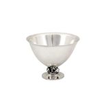 A mid-20th century Danish sterling silver footed bowl, Copenhagen post-1945 designed by Gundorph Alb