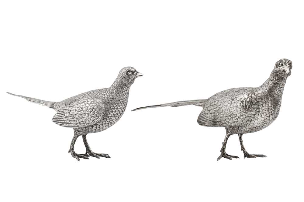 A pair of Elizabeth II sterling silver table ornaments, London 1964/67 by Comyns - Image 3 of 7