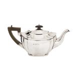 An Edwardian sterling silver teapot, Birmingham 1905 by Marks and Cohen