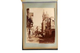 AN ALBUM OF VIEWS AND PORTRAITS WITH PHOTOGRAPHS BY LEKEGIAN, ARNOUX, BONFILS, AND OTHERS: EGYPT Egy