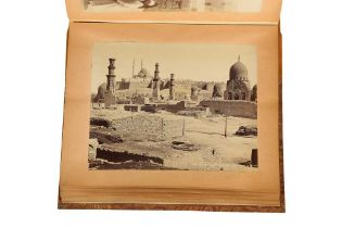 TWO PHOTOGRAPH & POSTCARD ALBUMS: EGYPT Late 19th, early 20th century