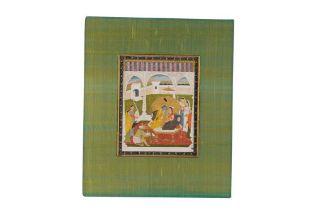 LORD RAMA AND SITA ENTHRONED Possibly Guler or Garhwal, Pahari Hills, Northern India, ca. 1810 - 182