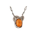 AN AMBER NECKLACE BY N. E. FROM