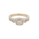 A DIAMOND CLUSTER RING BY VERA WANG