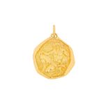 A GOLD ZODIAC PENDANT BY CARTIER, CIRCA 1979