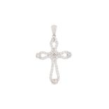 A DIAMOND CROSS PENDANT