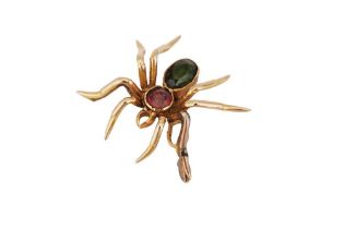 A SPIDER BROOCH