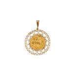 A GOLD SOVEREIGN PENDANT