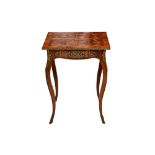 A FRENCH MARQUETRY INLAID SIDE TABLE