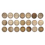 A COLLECTION OF TWENTY ONE CANADIAN SILVER DOLLAR COINS