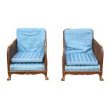 A PAIR OF BERGERE ARMCHAIRS, EARLY 20TH CENTURY