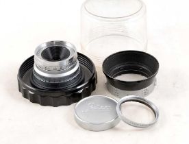 Leica Screw Mount f3.5 35mm Summaron Lens & Hood.
