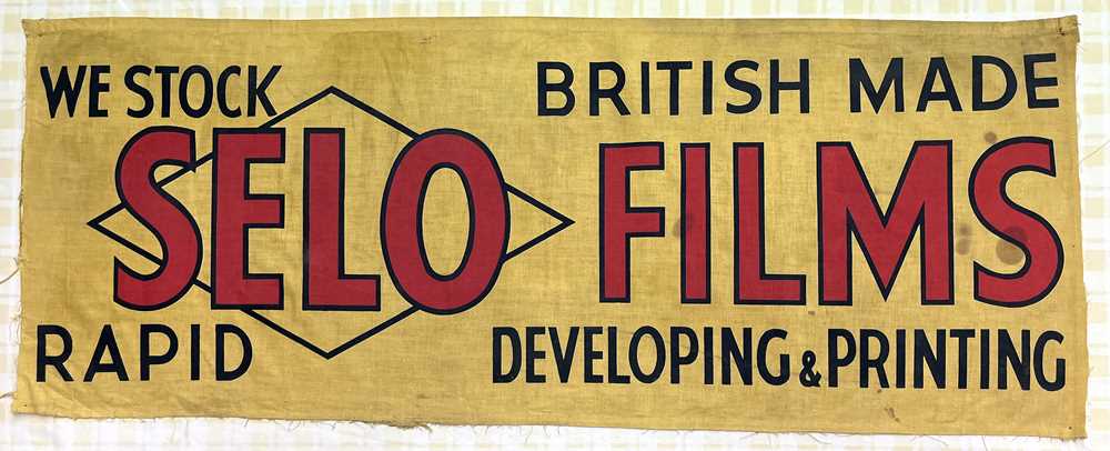 A Large, Cloth Advertising Banner for Selco Films.