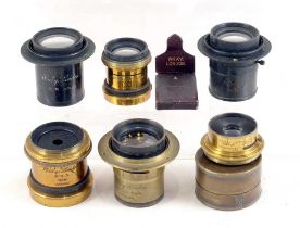 Group of Six Wray Brass Lenses.