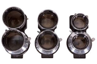 Three Mamiya Sekor C Series Telephoto Lenses.