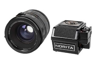 A Noritar 70mm F3.5 Lens with a Selection of Norita 66 Accessories.