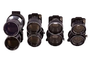 Four Mamiya TLR lenses.