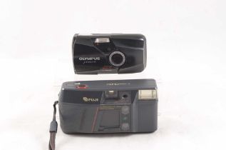 Olympus Mju II & a Fuji Compact Camera.