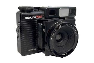 A Plaubel Makina W67 Medium Format Rangefinder Camera