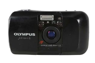 An Olympus MJU 1 Compact Film Camera.