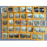 Group of 28 French Stereo Tissue-Types Cards.