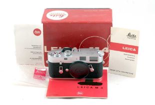 Chrome Leica M4 Body in Maker's Original Box.