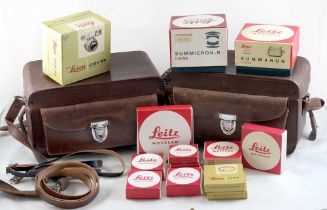 Two Large Fitted Leica Outfit Cases & a Quantity of Empty Boxes.