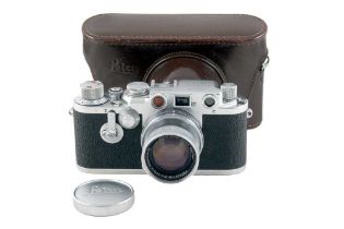 A Chrome Leica 1949/50 IIIc Converted to a Leica IIIf.