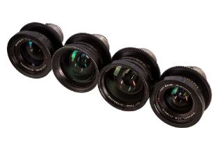 A Set of Carl Zeiss T* T/1.3 S16 Cine Lenses
