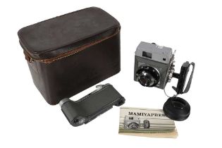 A Mamiya press camera.