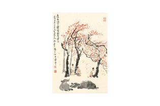 LI KERAN 李可染 (1907 - 1989) Boys and oxen 詩意畫境圖