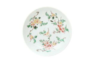 A CHINESE KOSOMETSUKE WUCAI 'PRUNUS' DISH 明天啓 五彩梅花紋盤