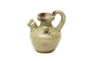 A SMALL CHINESE YUEYAO 'CHICKEN' EWER 晉或六朝 越窯雞首壺