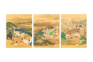 THREE JAPANESE TOSA SCHOOL PAINTINGS