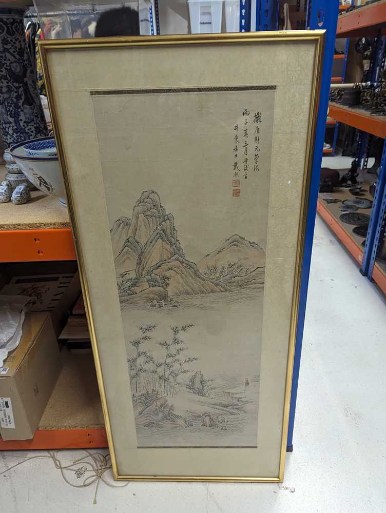 ATTRIBUTED TO DAI XI (1801 – 1860) 清 戴熙（款） Landscape 山水 - Image 3 of 12