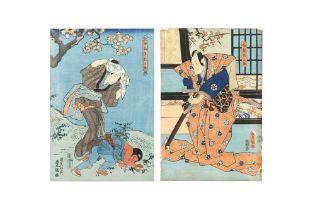 UTAGAWA SCHOOL Two Japanese woodblock prints