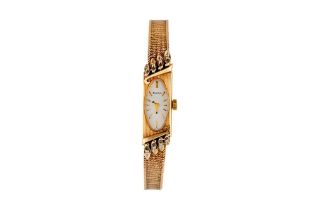 BULOVA. AN OBLIQUE LADIES WRISTWATCH