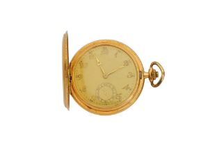 AN EARLY 20TH CENTURY 14K GOLD POCKET WATCH